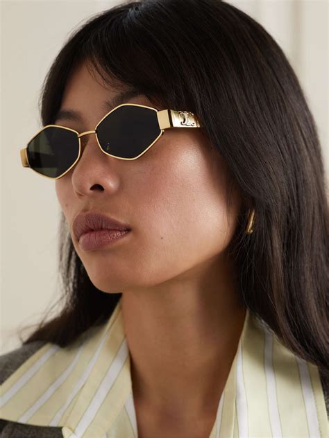 celine gold chain sunglasses buy|celine sunglasses triomphe gold.